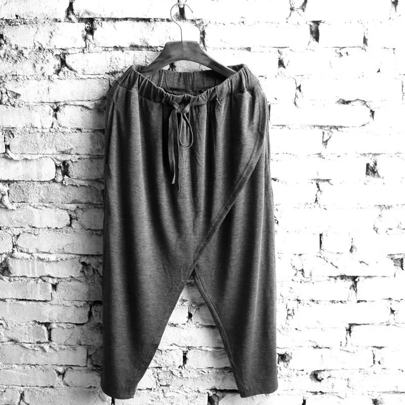 In the summer of thin elastic loose big yards Men's shorts 7 minutes of pants haroun pants sweatpants slacks athletic pants In the summer of thin elastic loose big yards Men's shorts 7 minutes of pants haroun pants sweatpants slacks athletic pants