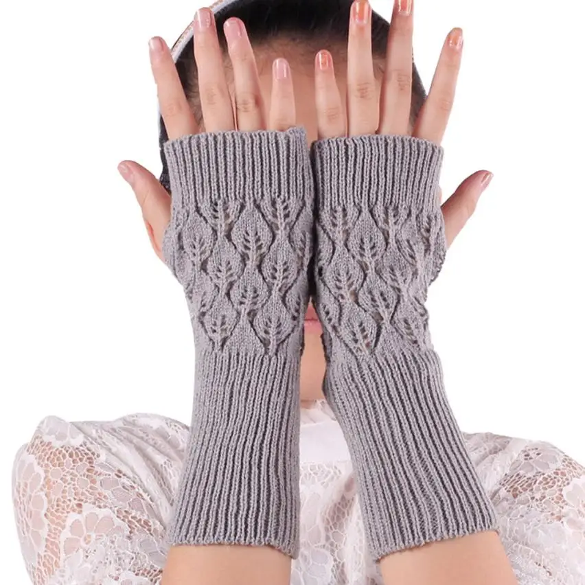Распродажа, перчатки из тонкой овечьей шерсти, женские перчатки с открытыми пальцами, зимняя Осенняя вязаная одежда для женщин, перчатки без пальцев, рукавицы на запястье#233