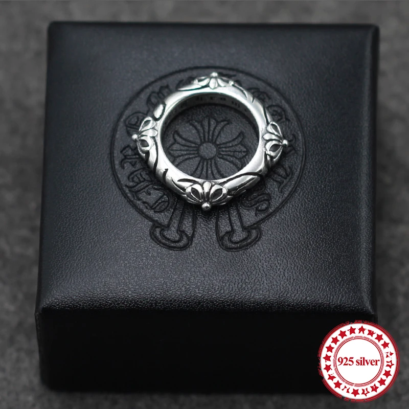 

S925 sterling silver men's ring new punk personality retro style totem fashion modeling boutique jewelry send lover's gift