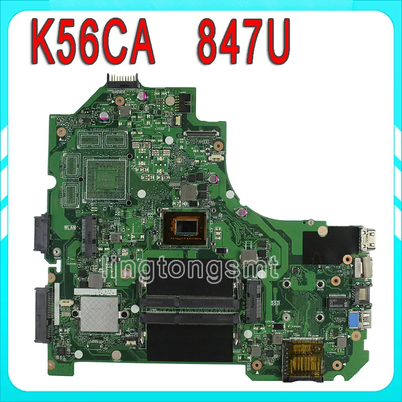 Original for ASUS K56CA motherboard 847 CPU integrated Fully tested 100% working asus g31 motherboard g31tlm g31tlm2 fully integrated g31tm v1 0 lot