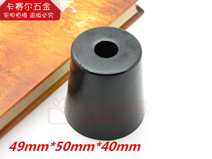 Tall 50mm furniture feet pads black rubber for couch table