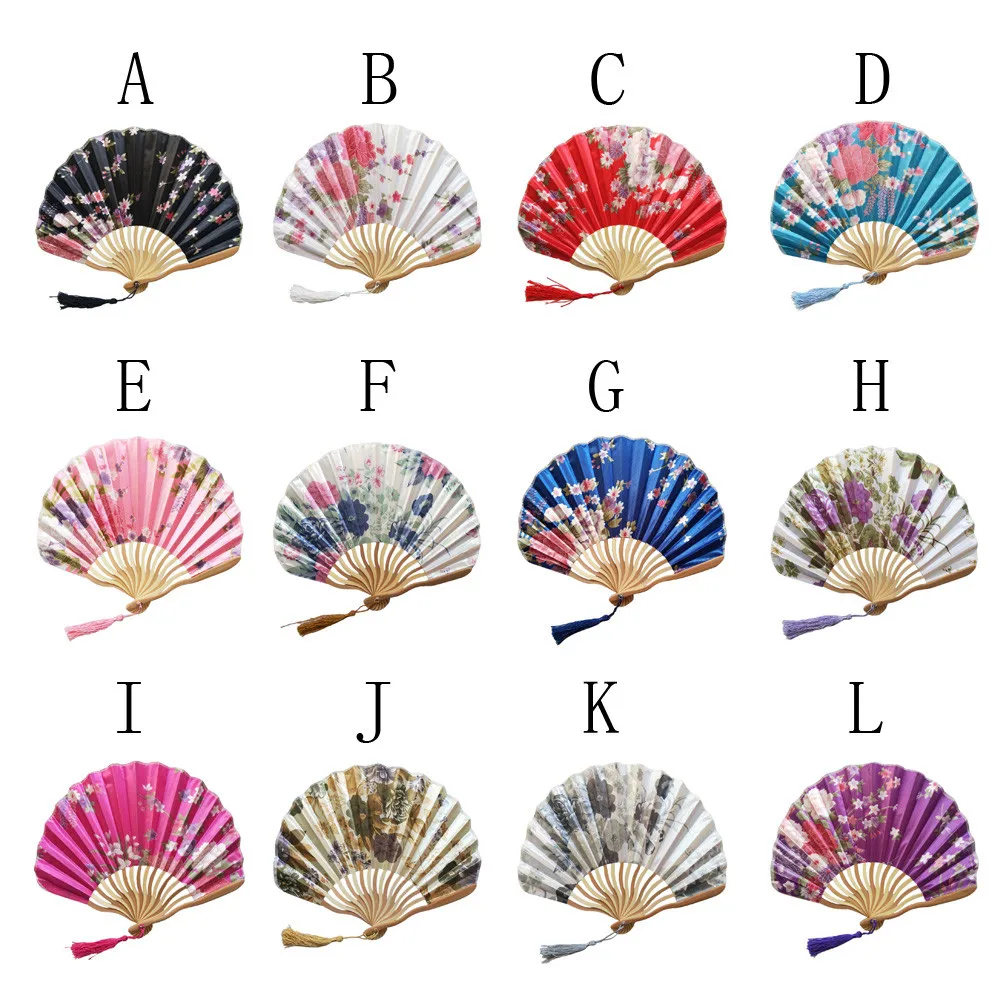 

2019 NEW Chinese Style Hand Held Fan Bamboo Paper Folding Fan Party Wedding Decor Vintage dragon knife fan dance show cosplay