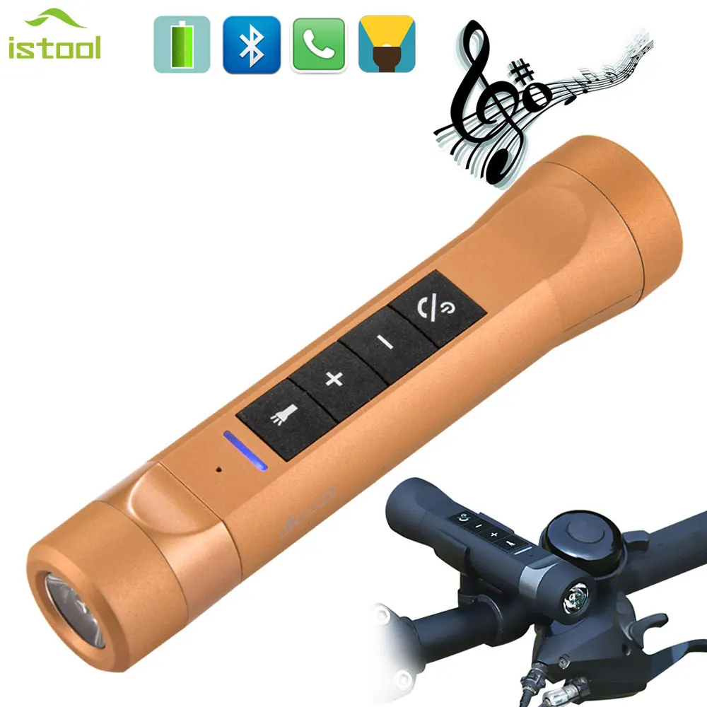 

Flashlight Bluetooth Speaker Torch Multifun Power Bank Bike Bass Speaker Portable Outdoor Radio Bicycle 3 In 1 LED for xiaomi