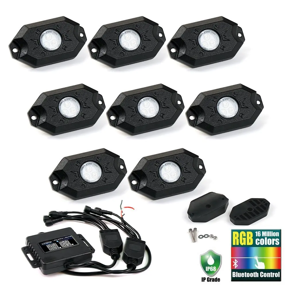 Marloo 8 подсветки RGB LED Rock Light s с пультом дистанционного управления Bluetooth