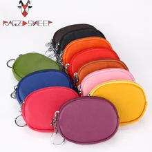Women Genuine Wallets And Purses Women Ellipse Bag Credit Card Holders Women Handbag Ladies Short Wallets With Keychain