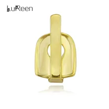 LuReen золотые зубы грили принимающие формы декоративные Зубные коронки Топ Накладные клыки зуб кепки Хэллоуин вечерние украшения для тела XHYT1086-1G