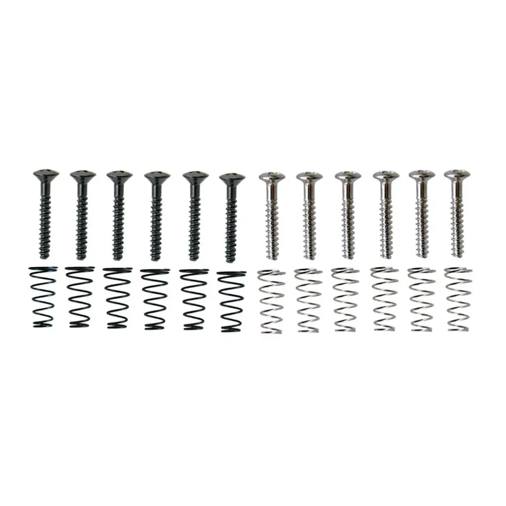 12 Pieces Single Coil Humbucker Pickup Springs Screws for Electric Guitar Replacement 12 Pieces Single Coil Humbucker Pickup Springs Screws for Electric Guitar Replacement