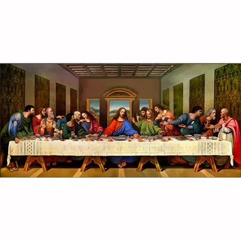

Da Vinci Oil Painting "The Last Supper" 5D Diamond Painting Cross Ctitch Kit Jesus Wall Sticker Mosaic Diamond Embroidery Decor