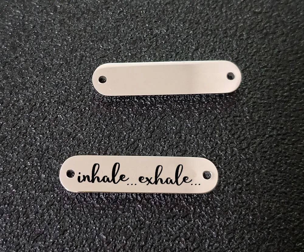 

Inhale Exhale Connector Charm Stainless Steel Bar For Diy Necklace Bracelet Connectors