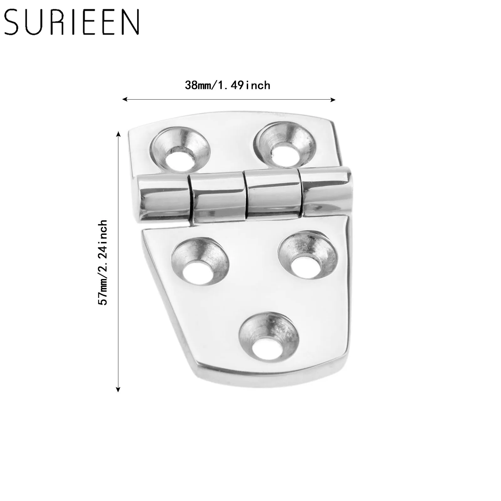 SURIEEN 2 шт. Нержавеющая сталь Shortside смещение петли сверхмощный лодка морской флеш двери, окна Hatch отделение петли 57 мм x 38 мм