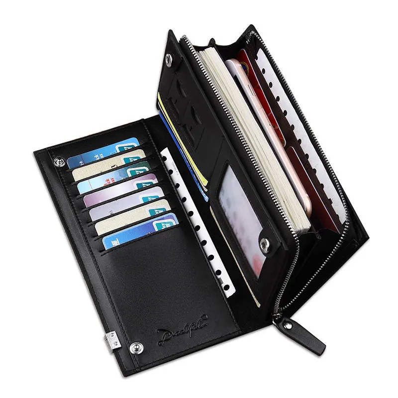 

Genuine Leather Brand Men Wallets Long Men Purse Wallet Male Clutch Genuine Leather Wallet Men Business Male Wallet Coin