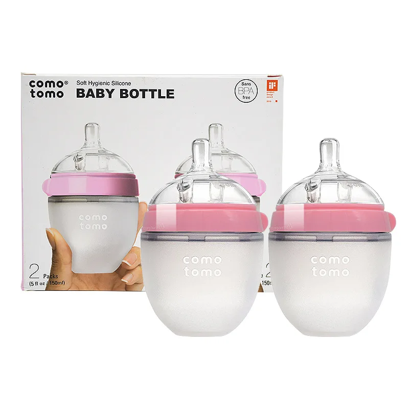  Comotomo bottle new born baby feeding bottle 150ml 250ml Pink Green for comotomo