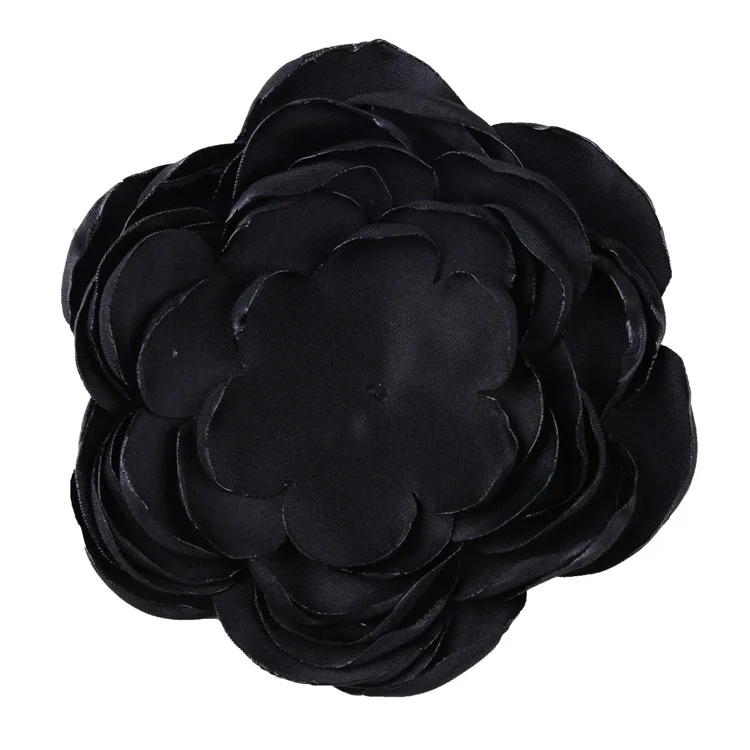 Nishine 5 шт./лот " Искусственные многослойные тканевые цветы сжигающие цветы для Diy Дети девушки, принадлежности для волос вечерние украшения - Цвет: black