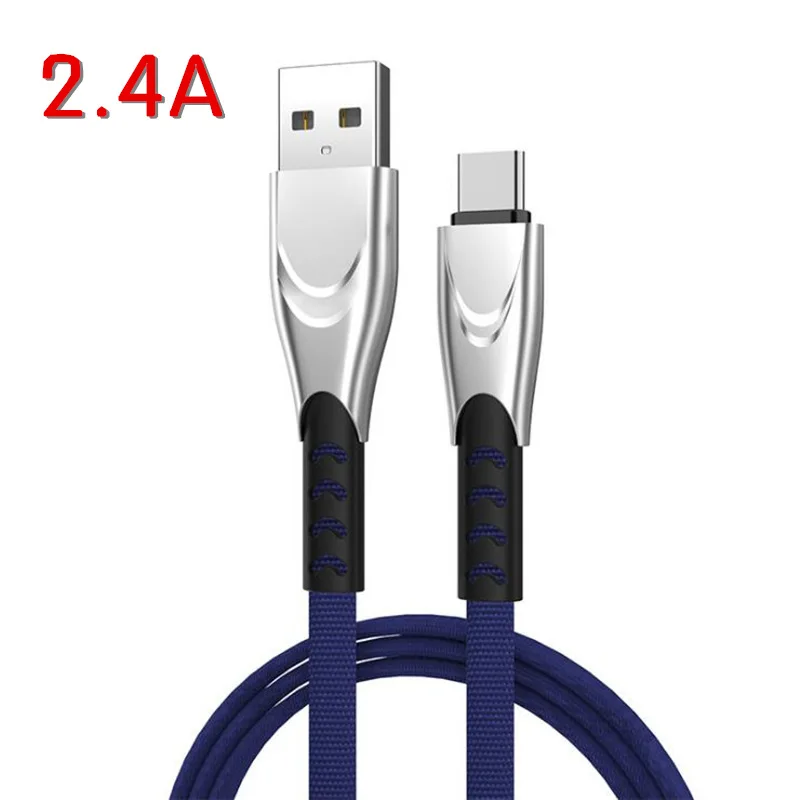 

2.4A Fast Charging Cable For iPhone USB Type C Micro USB Cable Fast Charging Adapter Plug Type-C Charger Cord For Huawei Samsung