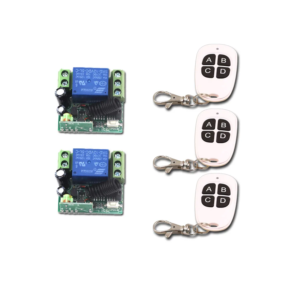 Wireless Remote Control Switch 1CH 10A Mini Relay DC 12V Remote Light