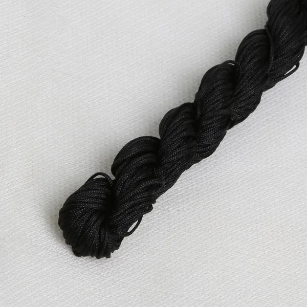 24 м китайский узел Макраме Веревка проволочный Корд с резьбой для DIY ожерелье браслет плетеная веревка многоцветная на выбор - Цвет: Black