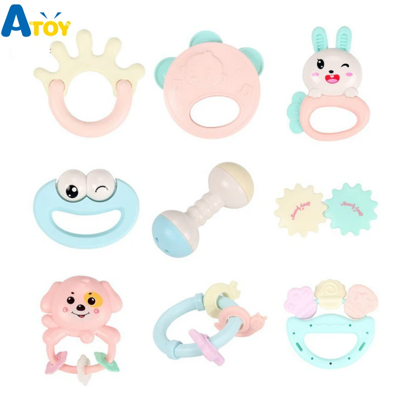 

Baby Toys Oral Care Teething Development Baby Rattles Hand Bell Multifunctional Rattle Animal Teether Toys Children 0-12 months