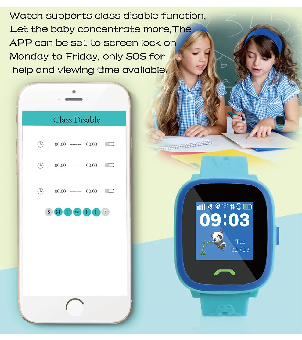 Waterproof GPS Intelligent positioning Children watch phone With Sim Card Full touch screen mobile phone For Android IOS LEAGOO