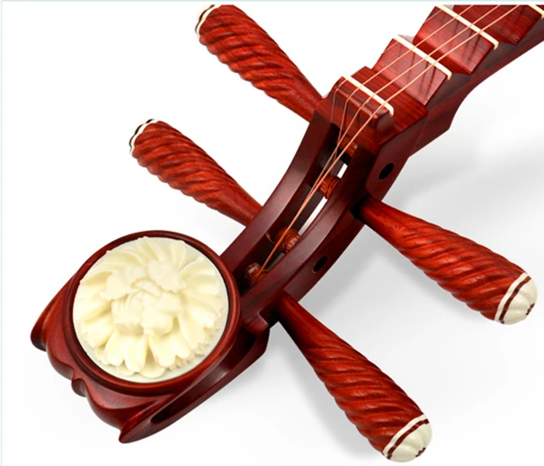 Chinese Lute Pipa Xinghai 8912-2 Professional Rosewood Pi PA National Music String Instrument, Pipa with Full Accessories