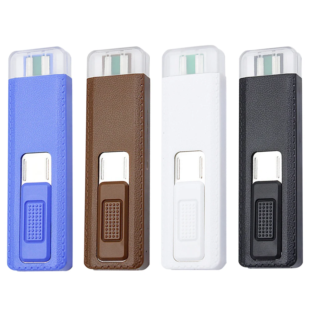 

Men Electric Lighter Cigarette Rechargeable Windproof Flameless USB Lighter Male Plastic USB Charge Windproof Cigarette Lighter