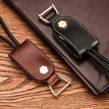 

High-end Data Line USB Keychain Leather Cover Keyring Creative Gift for MINI Cooper Holden Dodge Buick Opel Lincoln KIA ISUZU