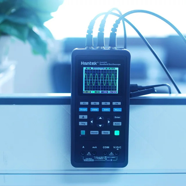 Hantek-osciloscopio Digital 3 en 1, generador de forma de onda, multímetro, USB portátil, 2 canales, 40mhz, 70mhz, pantalla LCD, medidor de prueba, herramientas Hantek-osciloscopio Digital 3 en 1, generador de forma de onda, multímetro, USB portátil, 2 canales, 40mhz, 70mhz, pantalla LCD, medidor de prueba, herramientas