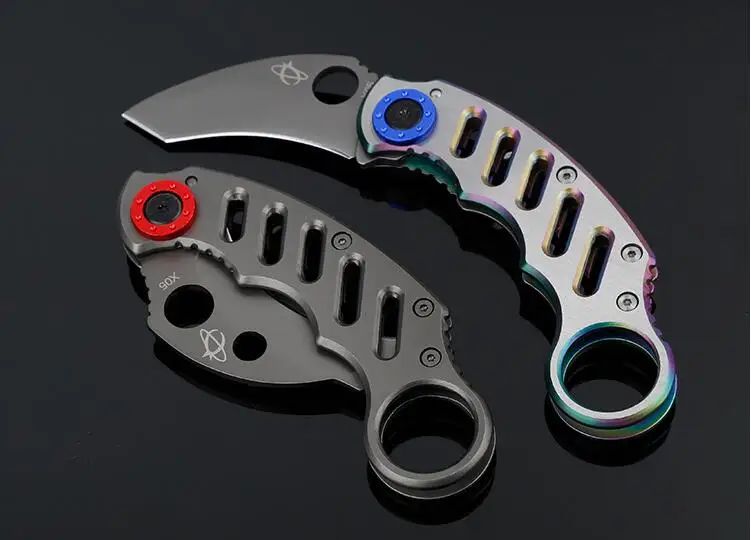 Mengoing Karambit складной нож 5Cr13 сталь 59HRC высокая твердость самообороны прочные EDC коготь ножи