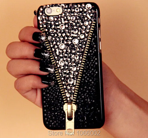 Hot 3D Zipper Zip Crystal Bling Capa Cases for Samsung Galaxy S10e S8 S9 S10 Plus Note 10 9 8 S7 Edge Fundas |