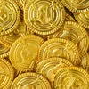 50 Uds de plástico a moneda de oro de Halloween para niños decoración de fiesta de cumpleaños falso tesoro de oro regalos suministros de fiesta niños favor ► Foto 3/5