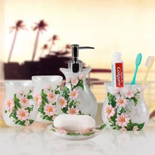 Европейском стиле ванная комната мыть пять-Костюм из нескольких предметов ванная комната поставки смолы зубная щетка чашка четыре комплекта отель рот чашки зуб lo831106