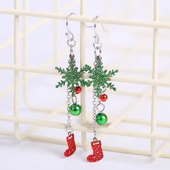 

2018 New Christmas Gift Ladies Crystal Snow Flake Bijoux Statement Stud Earrings For Women Earring Fashion Jewelry Drop Shipping