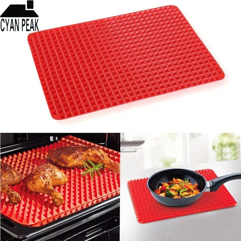 Grill Mat BBQ Grill Base Non Stick Baking Mat Grill 40x33cm 40x50cm Round 38cm