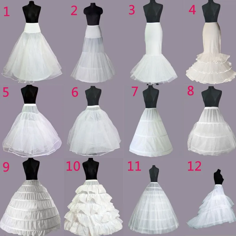 

Wedding Petticoat Crinoline Slip Underskirt Bridal Dress Hoop Vintage Slips Jupon Mariage Wedding Accessories