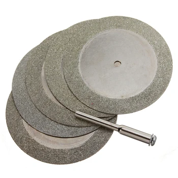 

5pcs 50mm Diamond Cutting Discs & Drill Bit For Rotary Tool Glass Metal