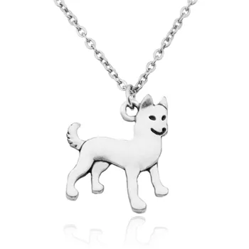 

New Vintage Colar Hippie Huskie Anime Necklace Boho Siberian Husky Pendant Love Necklaces For Women Men Jewelry Choker Bijoux