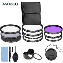 Baodeli nd fld uv macro estrela, polarisatie filtro de lente conjunto família 49 52 55 58 62 67 72 77 82 mm para acessórios nikon canon sony