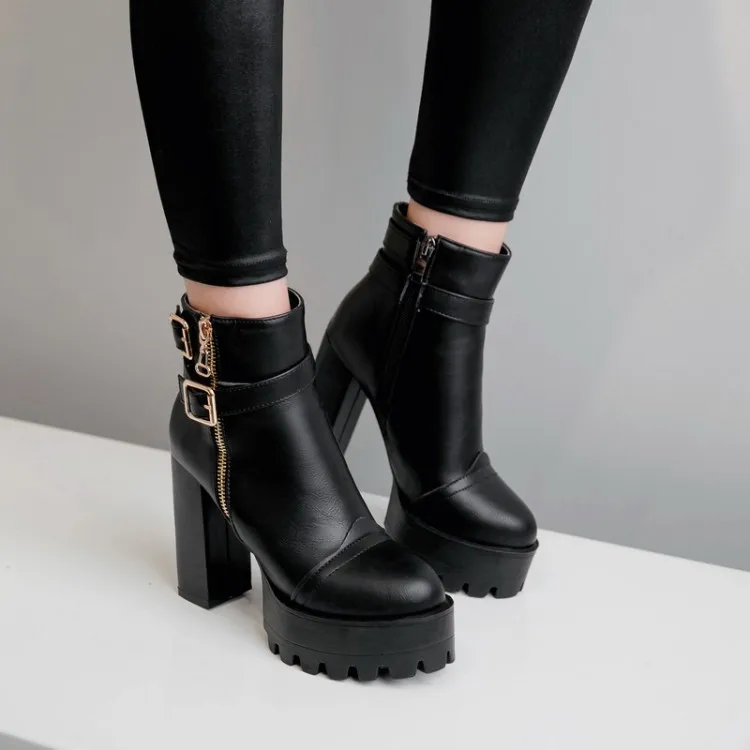 square chunky boots