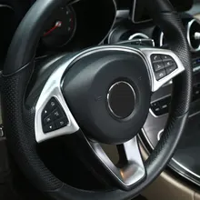Новейшая АБС хромированная декоративная рамка рулевого колеса для Mercedes Benz C GLC E Class W213 W205 автостайлинг