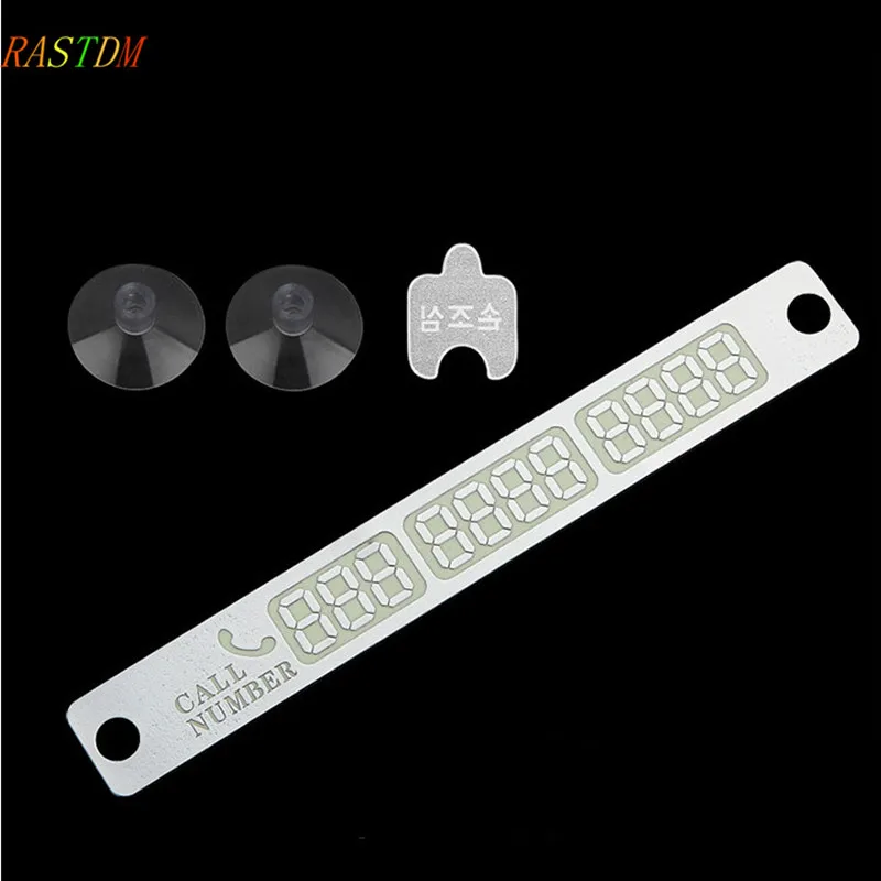 Temporary Parking Card Luminous Phone Number Card Plate Car Styling For ford focus 2 3 volkswagen