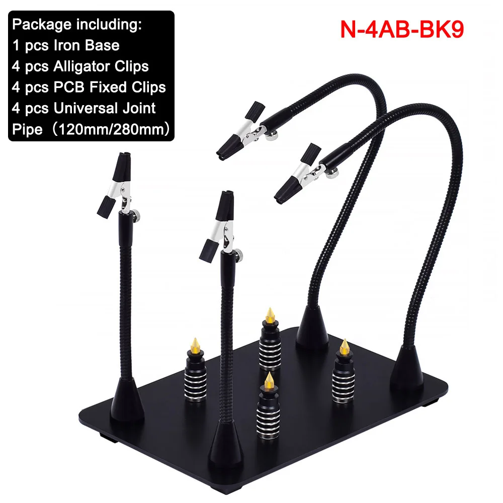 electronics soldering kit NEWACALOX Third Pana Hand Hot Air Gun Frame PCB Board Holder Heat Gun Stand Helping Hands Soldering Tool 3X LED Magnifying Glass electronics soldering kit