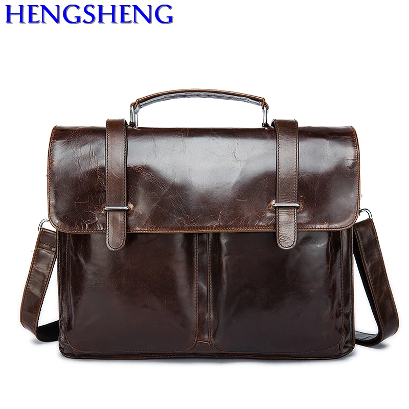 

Free Shipping fashion men genuine leather messengers bag with quality cow leather men shoulder bag by coffee genuinel briefcase