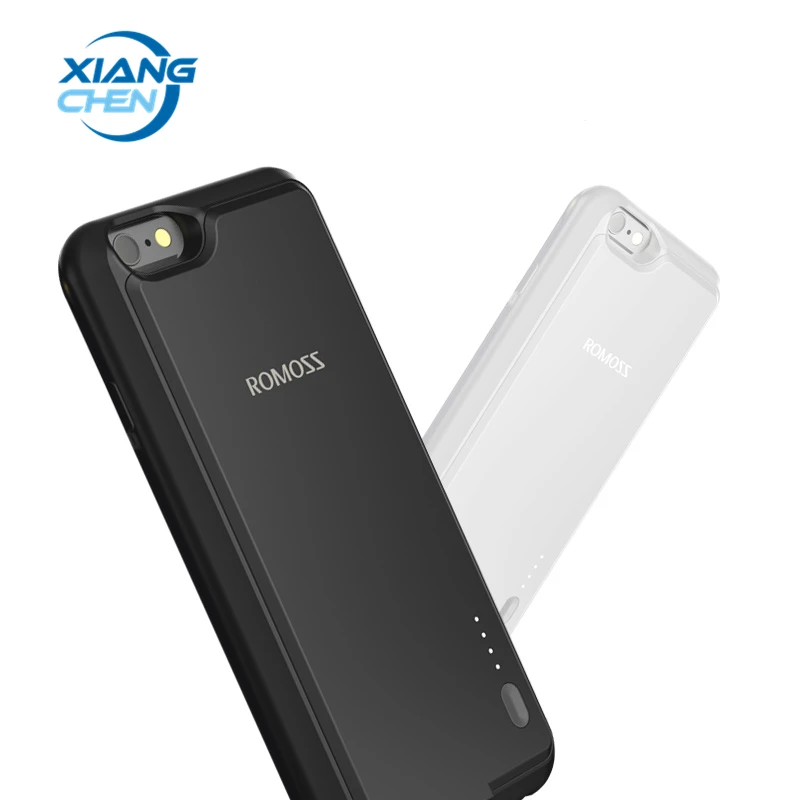 New Arrival Original ROMOSS Power Bank 2000mAh Power Case for iPhone 6 / 6s Plus Extra Battery Silicone Protection Shell Cover