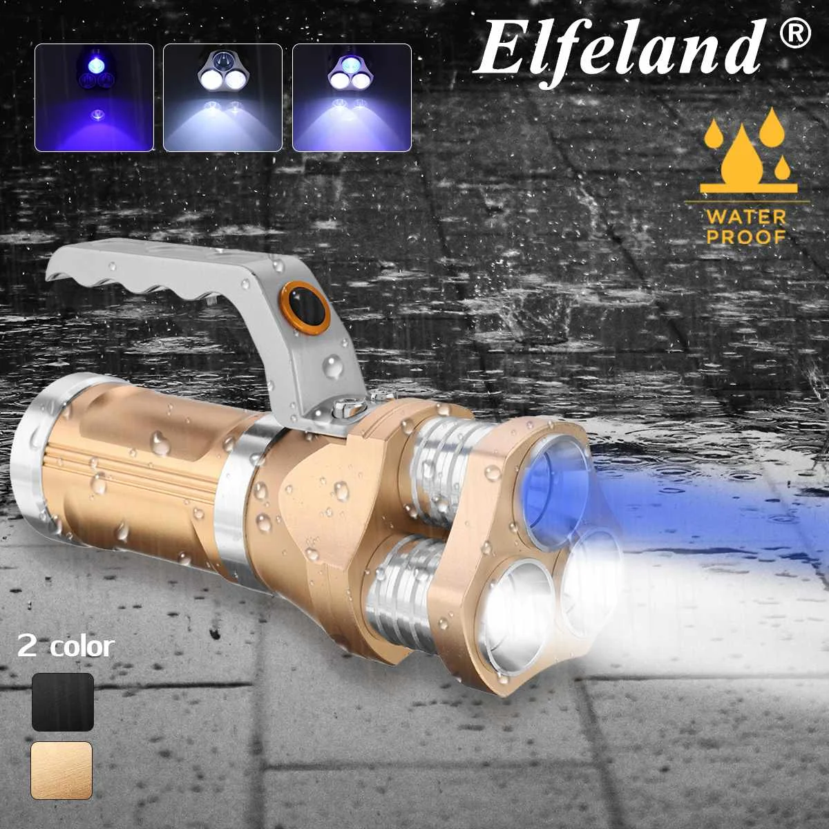 

flashlight zoomable 120000lm LED Portable Smuxi flashlight 3*t6 5 modes waterproof use 18650 for hunting cycling IPX6