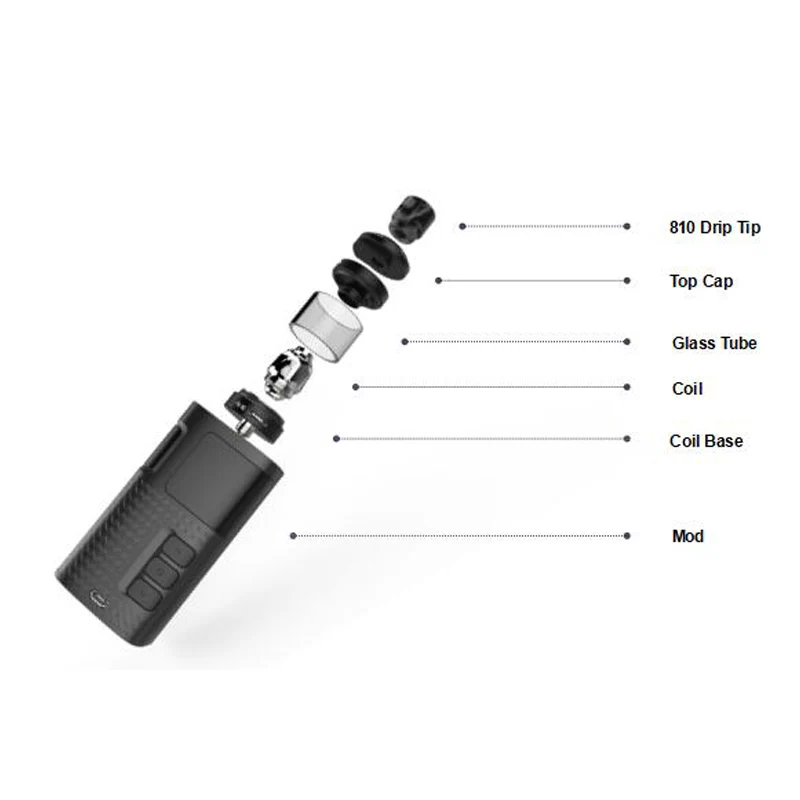Оригинальный Kanger Ripple Starter Kit Vape Kangertech 3 5 Вт Box Mod 200 мл Tank Fit NR катушка Двойной 18650