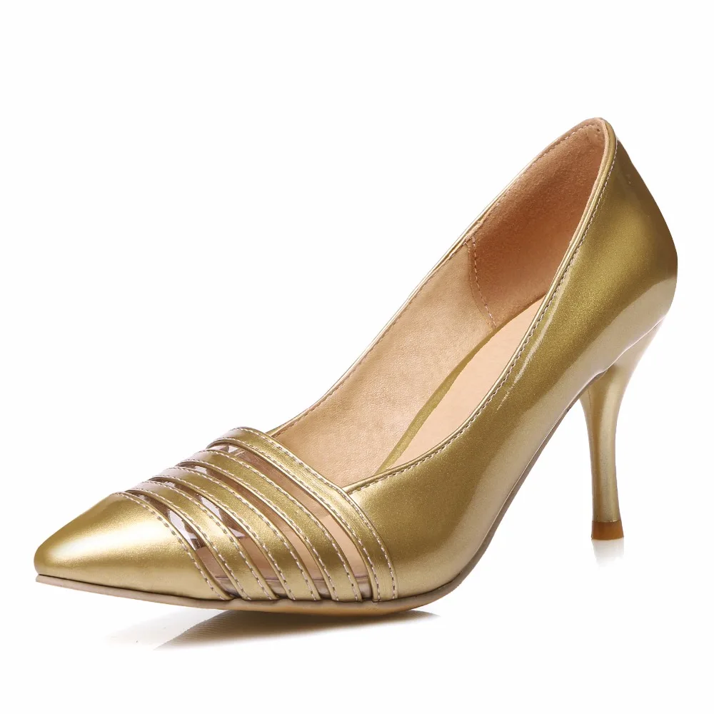 Yifsion New Arrival Women Shiny Pumps Stiletto Thin High Heels Pumps Pointed Toe 5 Colors Party Office Shoes Women US Size 3-16 Women's Shoes