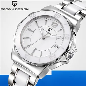 

PAGANI DESIGN Ladies High Quality Ceramic Watch Reloj Mujer Women Luxury Brand Fashion Waterproof Watches Relogio Feminino+gift