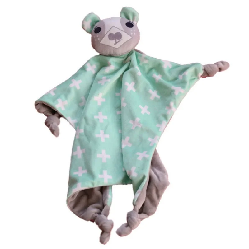 Cartoon Animal 0-12 Month Baby Cloth Blanket Toy Bedtime Baby Koala Cat Squirrel Parrot Toys Infant Plush Soft Rattle Gift