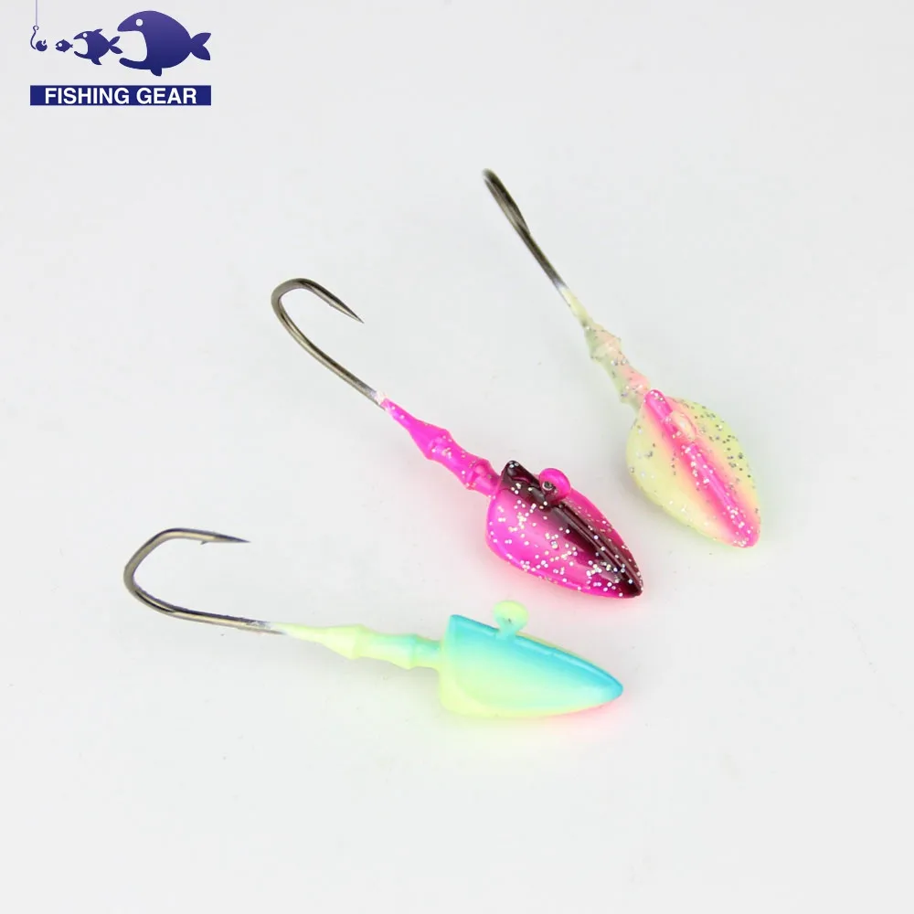 14g fishing lead jig head hook 3pcs sea bass ice carp fishing hooks lead head triangle jig head bait fishing leurre peche pesca  (3)