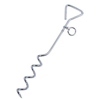 

idYllife Outdoor Dog Fixed Pile Tent Sand Peg Spiral Anti Wrap Knotting Meadow Dog Nail Durable Pet Leash Accessory Dog Harness