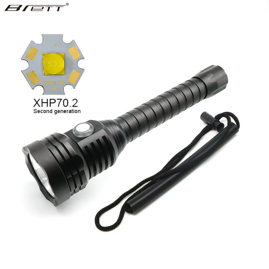 Фонарик для дайвинга CREE XHP70 Светодиодный прожектор 4000 люмен подводный 100 м